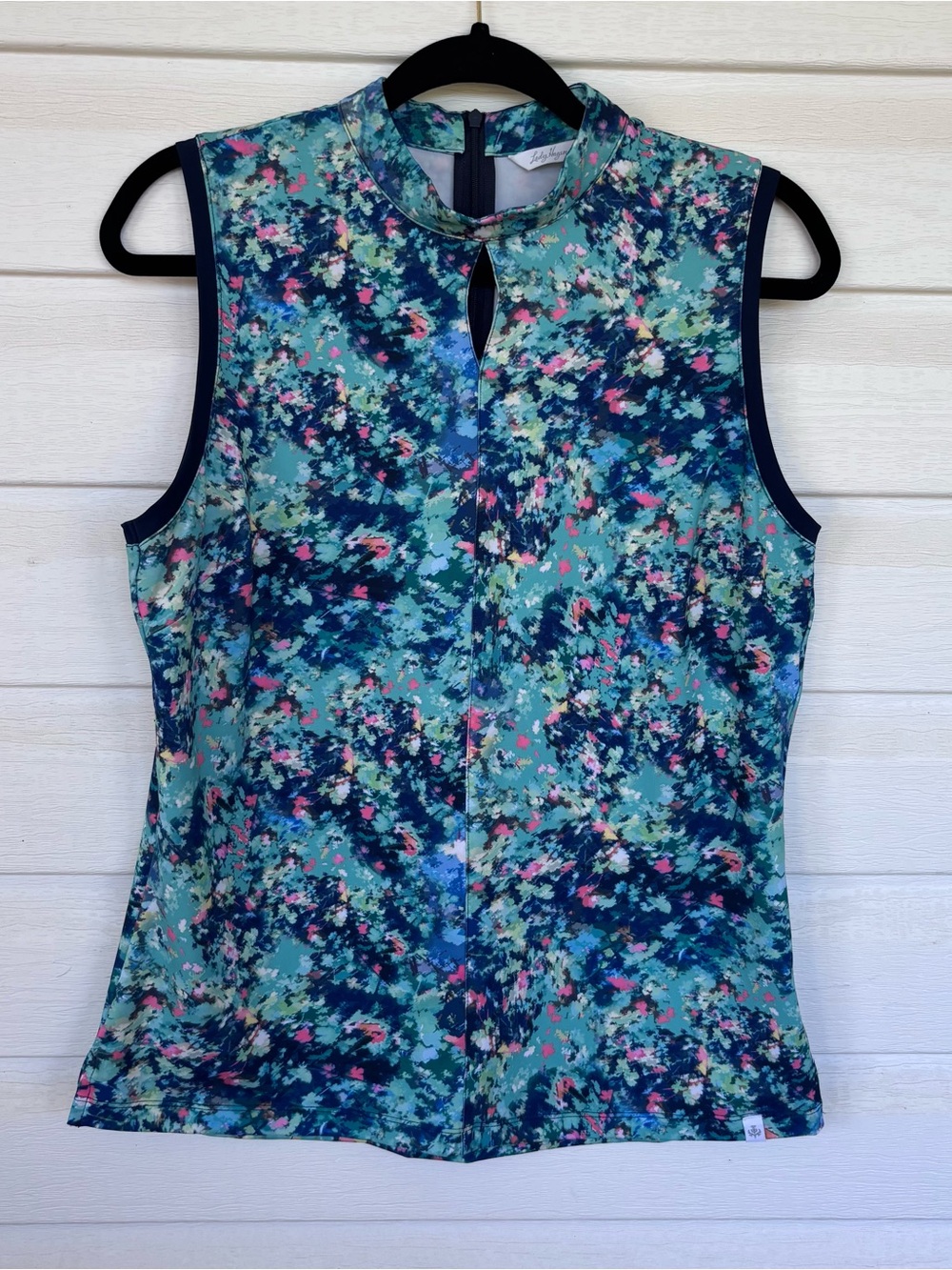 Lady Hagen Women's Sleeveless Golf Tennis Pickleball Top Floral Shirt Medium